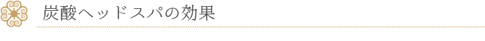 炭酸ヘッドスパの効果